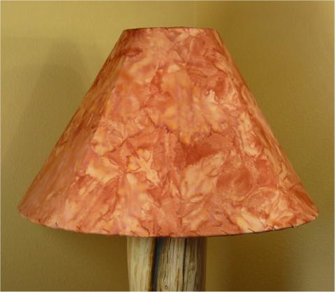 Ferns batik fabric lampshade