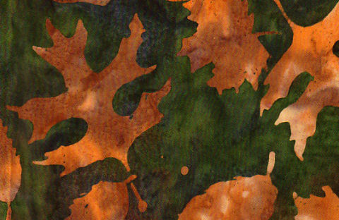 Fall Leaves Fabric Scan