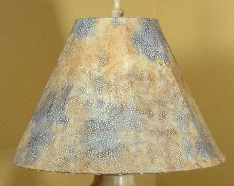 Ferns batik fabric lampshade