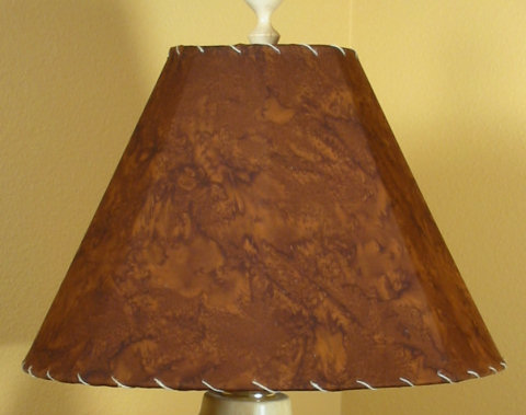 Chocoloate batik fabric lampshade