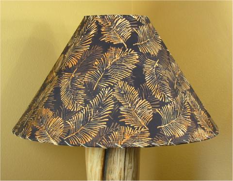 Ferns batik fabric lampshade