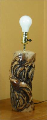 Log Lamp with Shade