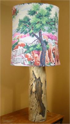 Log Lamp #2 with Shade