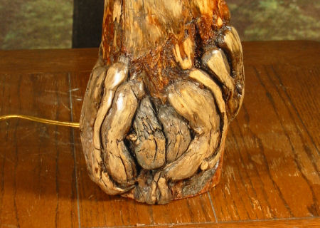 Log Lamp with Shade