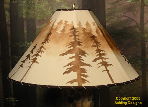 Extra Large Round Secret Forest with moose shade picture
