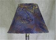 Blue Leaves Batik Lampshade