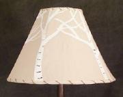 Winter Aspen lampshade with deer